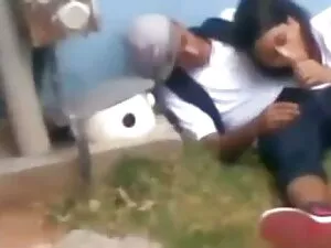 Asian teen degusting ...